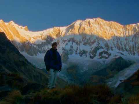 
Fang To Annapurna South Face Sunrise From Annapurna Sanctuary Base Camp - Michael Palin Himalaya DVD
